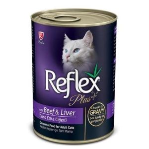 Reflex Plus Biftek ve Ciğerli Kedi Konservesi 400gr