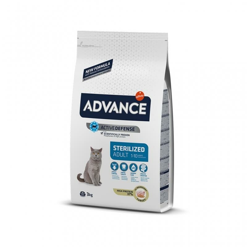 Advance Sterilised Hindili Kısırlaştırılmış Kedi Maması 3kg