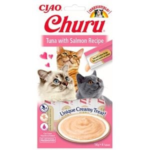 Ciao Churu Cream Ton Balıklı ve Somonlu Kedi Ödül Kreması 4x14gr