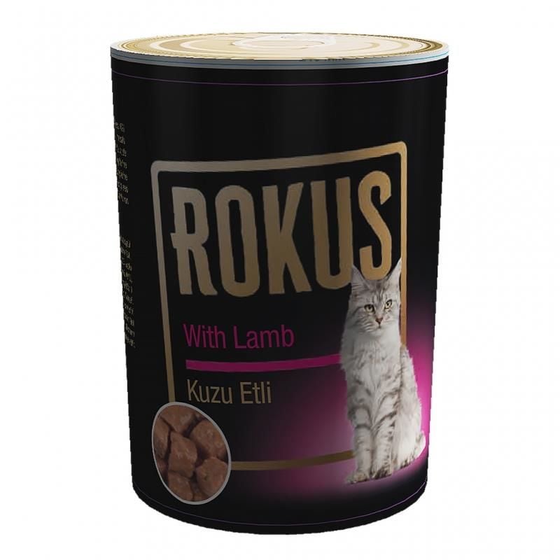 Rokus Kuzu Etli Yetişkin Kedi Konservesi 410gr