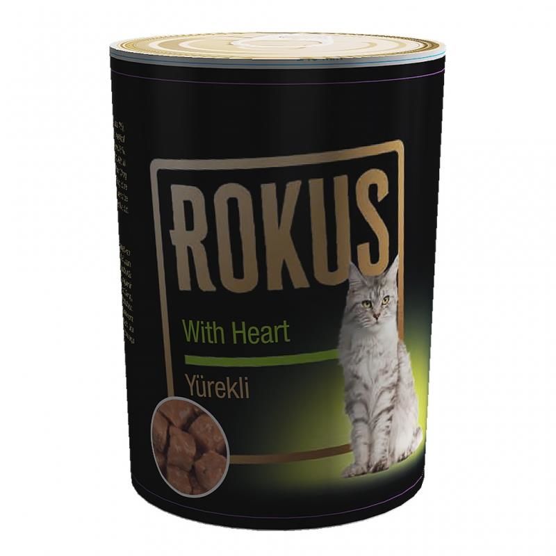 Rokus Yürekli Yetişkin Kedi Konservesi 410gr