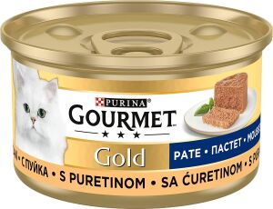 Gourmet Gold Kıyılmış Hindili Kedi Konservesi 24x85gr