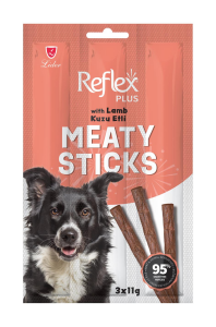 REFLEX PLUS KUZU ETLİ ÇUBUK YETİŞKİN KÖPEK 3x11GR
