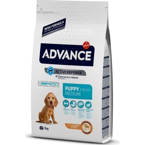 Advance Puppy Protect Tavuklu Pirinçli Orta Irk Yavru Köpek Maması 3kg