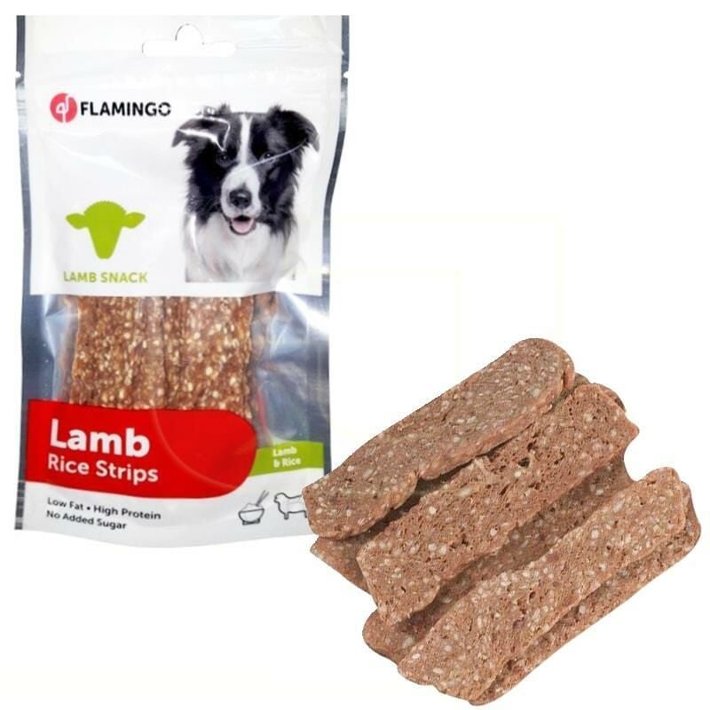 Flamingo Lamb Strips Kuzu Ve Pirinçli Şerit Köpek Ödülü 85 gr
