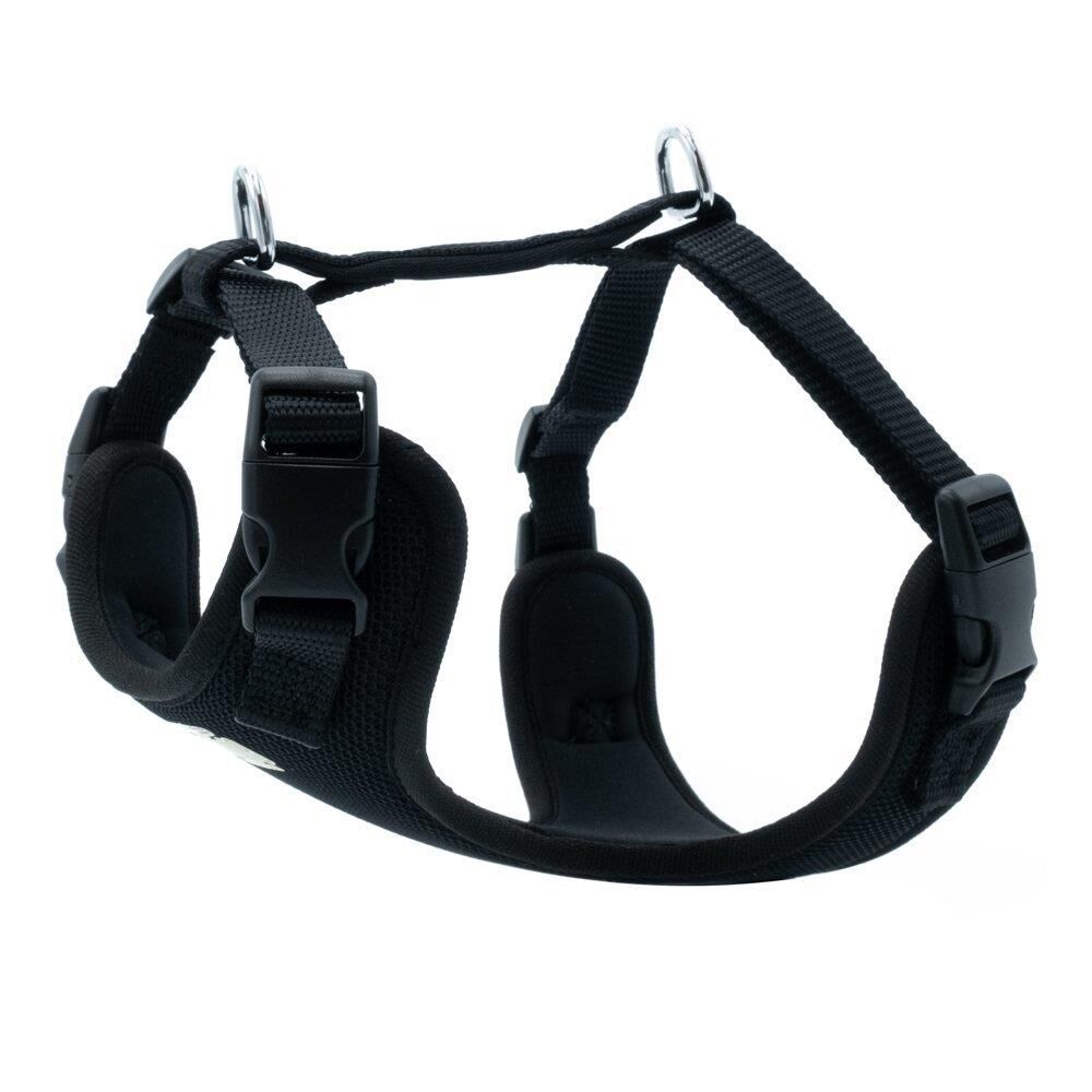 Doggie Havalı Dokuma Göğüs Tasması Siyah 1,5x40-50cm
