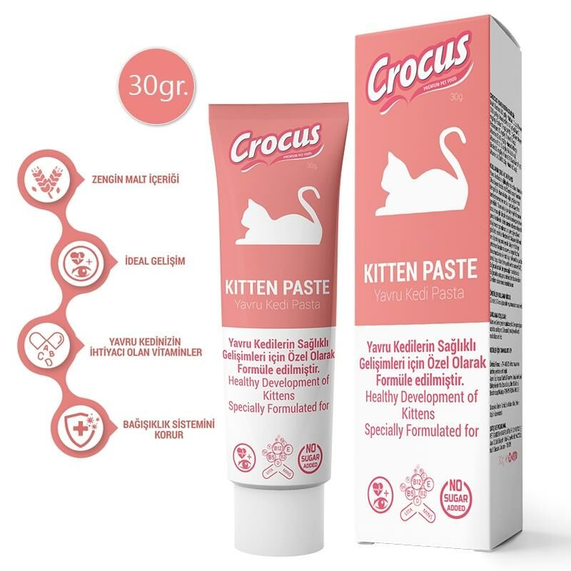Crocus Kitten Paste Yavru Kedi Malt Macunu 30gr