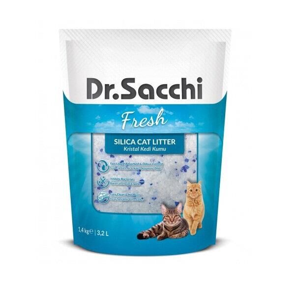 Dr. Sacchi Silika Kristal Kedi Kumu 3.6 Lt (1.4 Kg)