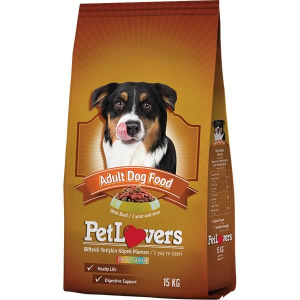 Pet Lovers Biftekli Yetişkin Köpek Maması 15kg