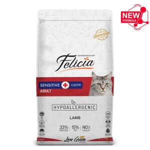 Felicia Az Tahıllı 2kg Kuzu Etli Yetişkin HypoAllergenic Kedi Maması
