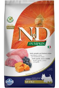 N&D PUMPKIN TAHILSIZ KÖPEK  KUZU & YABANMERSİNİ YETİŞKİN MINI 2.5KG