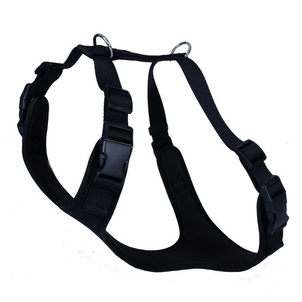 Doggie Havalı Dokuma Göğüs Tasması Siyah 2X55-65Cm