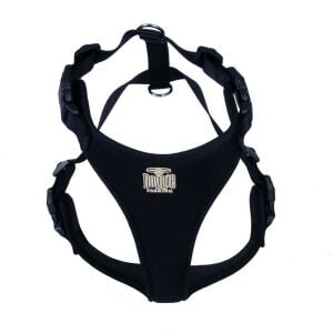 Doggie Havalı Dokuma Göğüs Tasması Siyah 2X55-65Cm