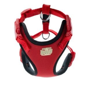 Doggie Havalı Dokuma Göğüs Tasması Kırmızı 1,5x35-45cm