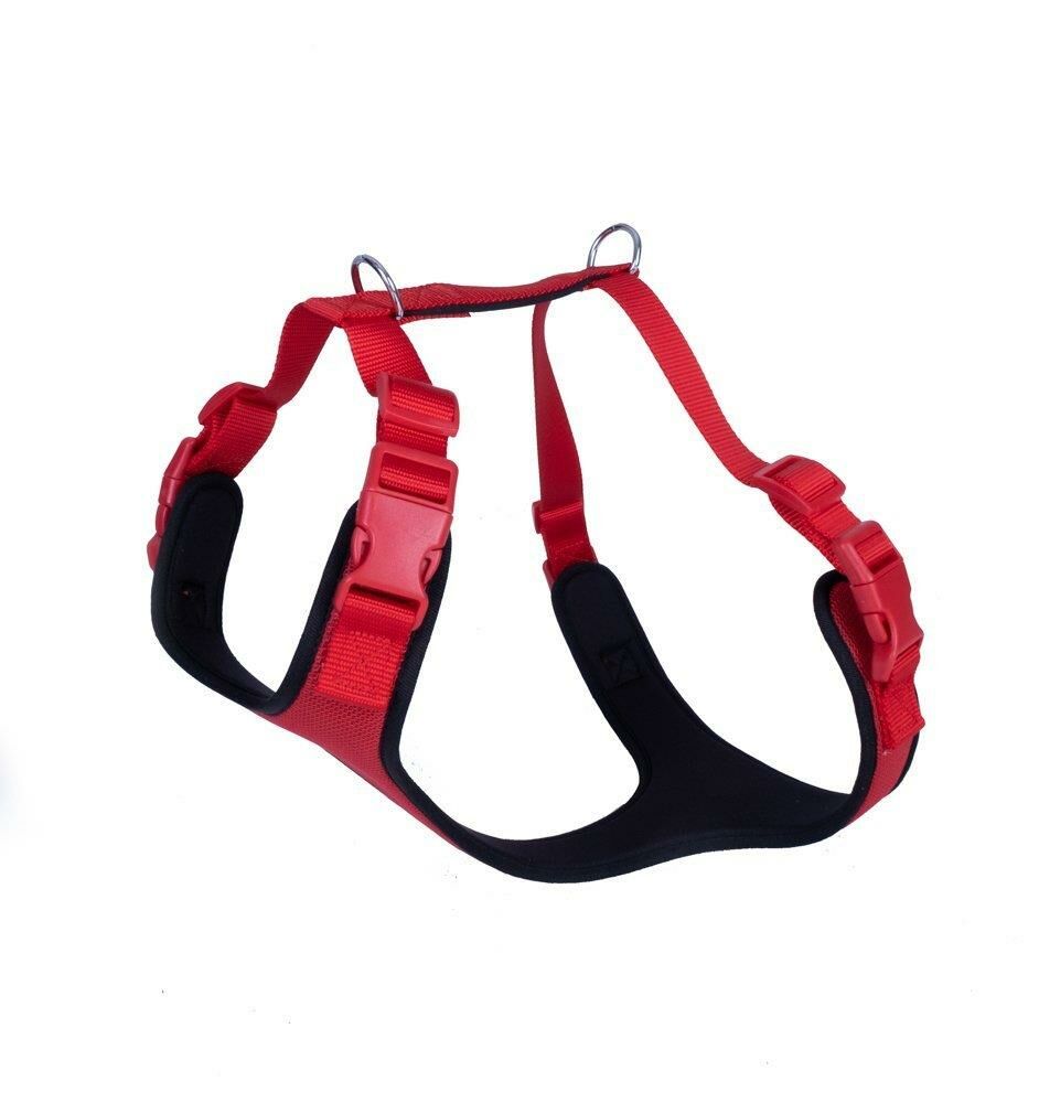 Doggie Havalı Dokuma Göğüs Tasması Kırmızı 2X55-65Cm