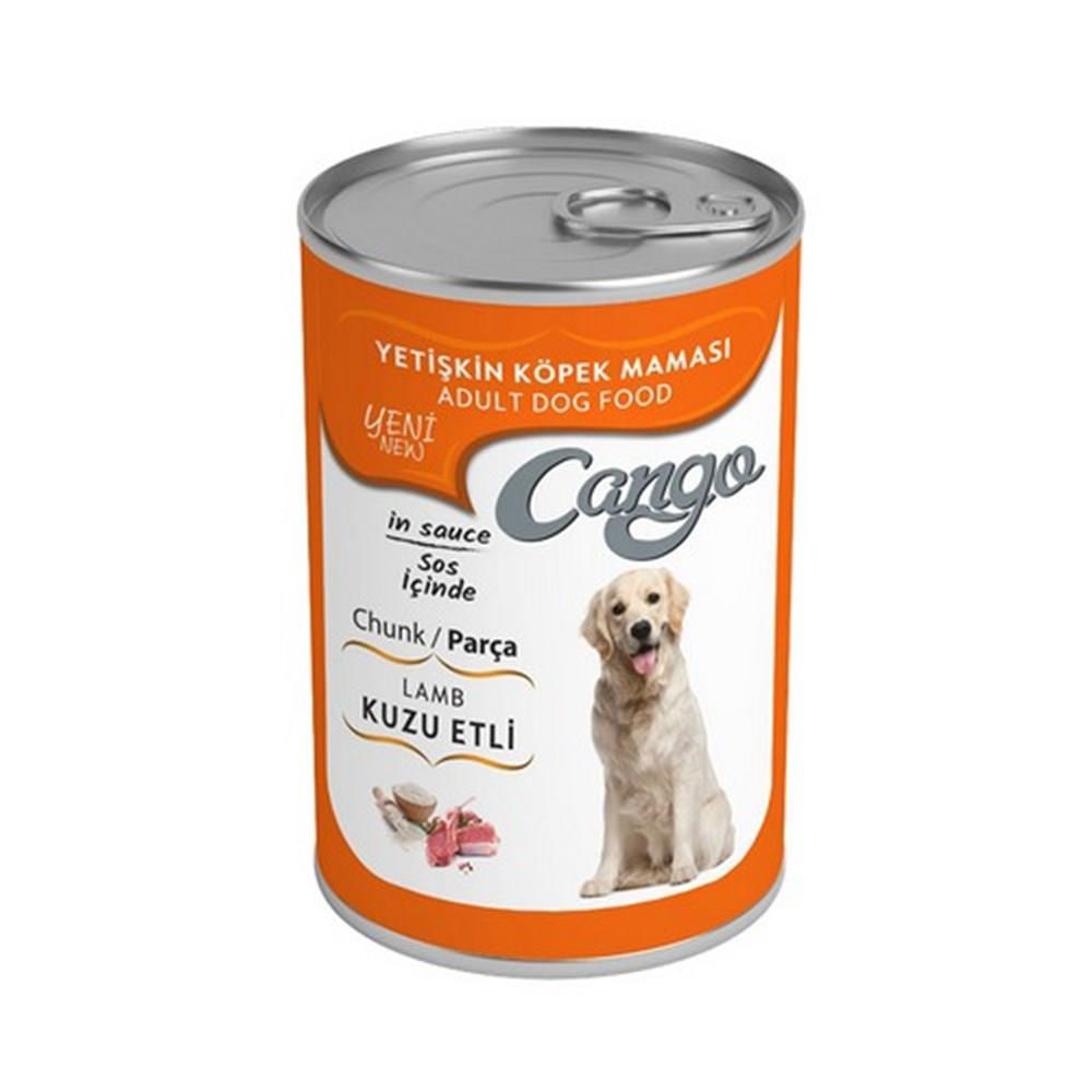 Cango Parça Kuzu Etli Soslu Yetişkin Köpek Konserve Mama 415gr