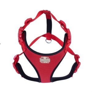 Doggie Havalı Dokuma Göğüs Tasması Kırmızı 2,5X65-75Cm