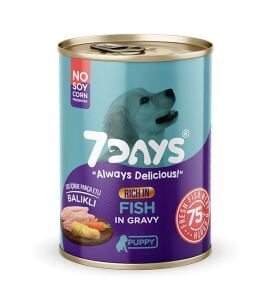7Days Taze Balık Etli Soslu Tahılsız Yavru Köpek Konservesi 415gr