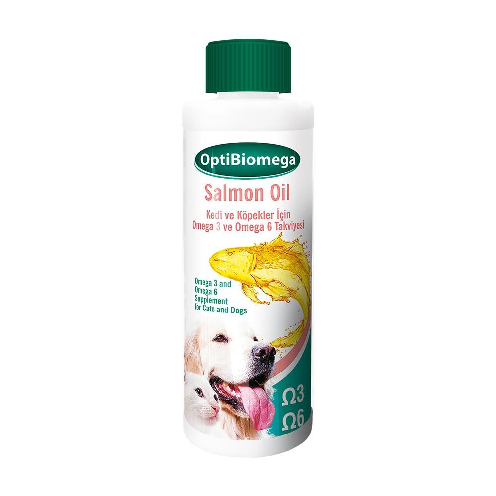 Optibiomega Somon Yağı Kedi Köpek Omega 3 ve 6 Besin Takviyesi 250ml