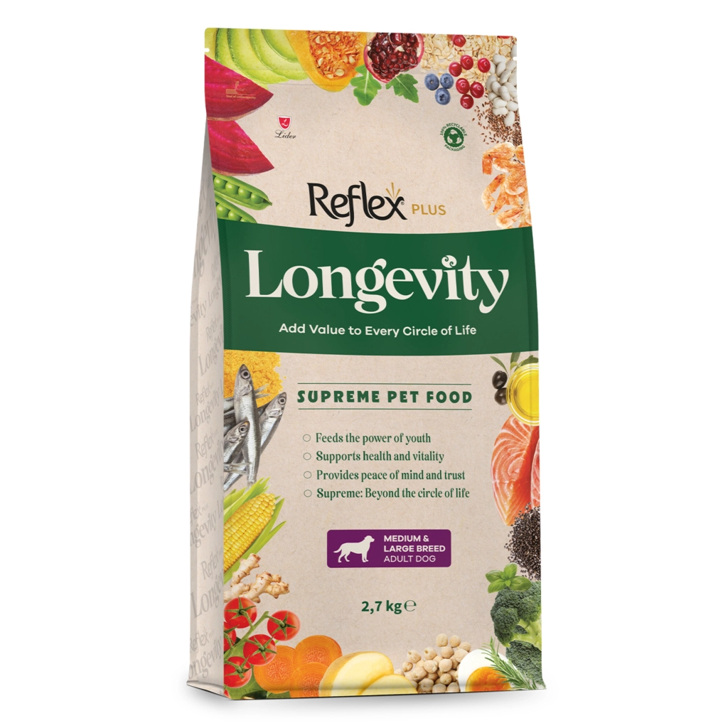 Reflex Plus Longevity Orta ve Büyük Irk Yetişkin Köpek Maması 2700 G