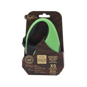 Doggie Otomatik Uzatma Tasması Soft Seri Yeşil 12Kg/3Mt