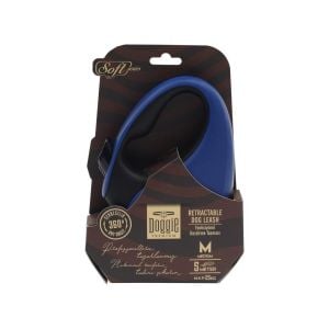 Doggie Otomatik Uzatma Tasması Soft Seri Royalmavi 25Kg/5Mt