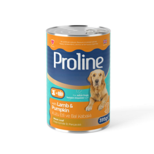 Proline Pate İçinde Et Parçacıklı Kuzu Etli ve Bal Kabaklı Yetişkin Köpek Konserve Maması 395gr