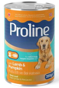 Proline Pate İçinde Et Parçacıklı Kuzu Etli ve Bal Kabaklı Yetişkin Köpek Konserve Maması 395gr