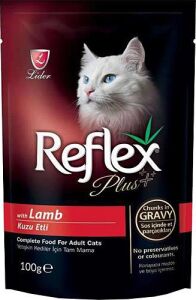 Reflex Plus Pouch Sos İçinde Parça Kuzu Etli Kedi Yaş Maması 100gr