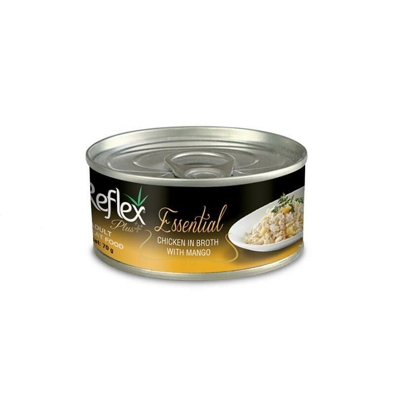 Reflex Plus Essential Tavuklu ve Mangolu Yetişkin Kedi Konservesi 70gr