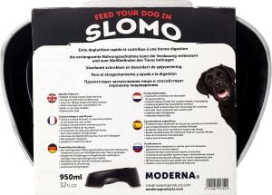 Moderna Slomo Yavaş Yeme Köpek Mama Kabı 950ml (Siyah)