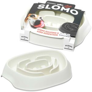 Moderna Slomo Yavaş Yeme Köpek Mama Kabı 950ml (Beyaz)