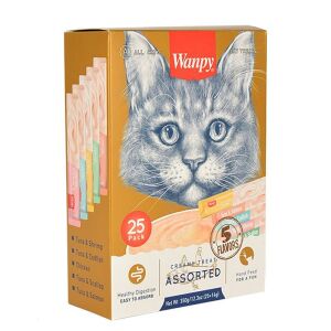 Wanpy Karışık Sıvı Kedi Ödül Maması 25x14gr