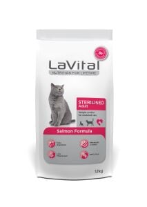 LaVital Sterilised Somonlu Kısırlaştırılmış Kedi Maması 12kg