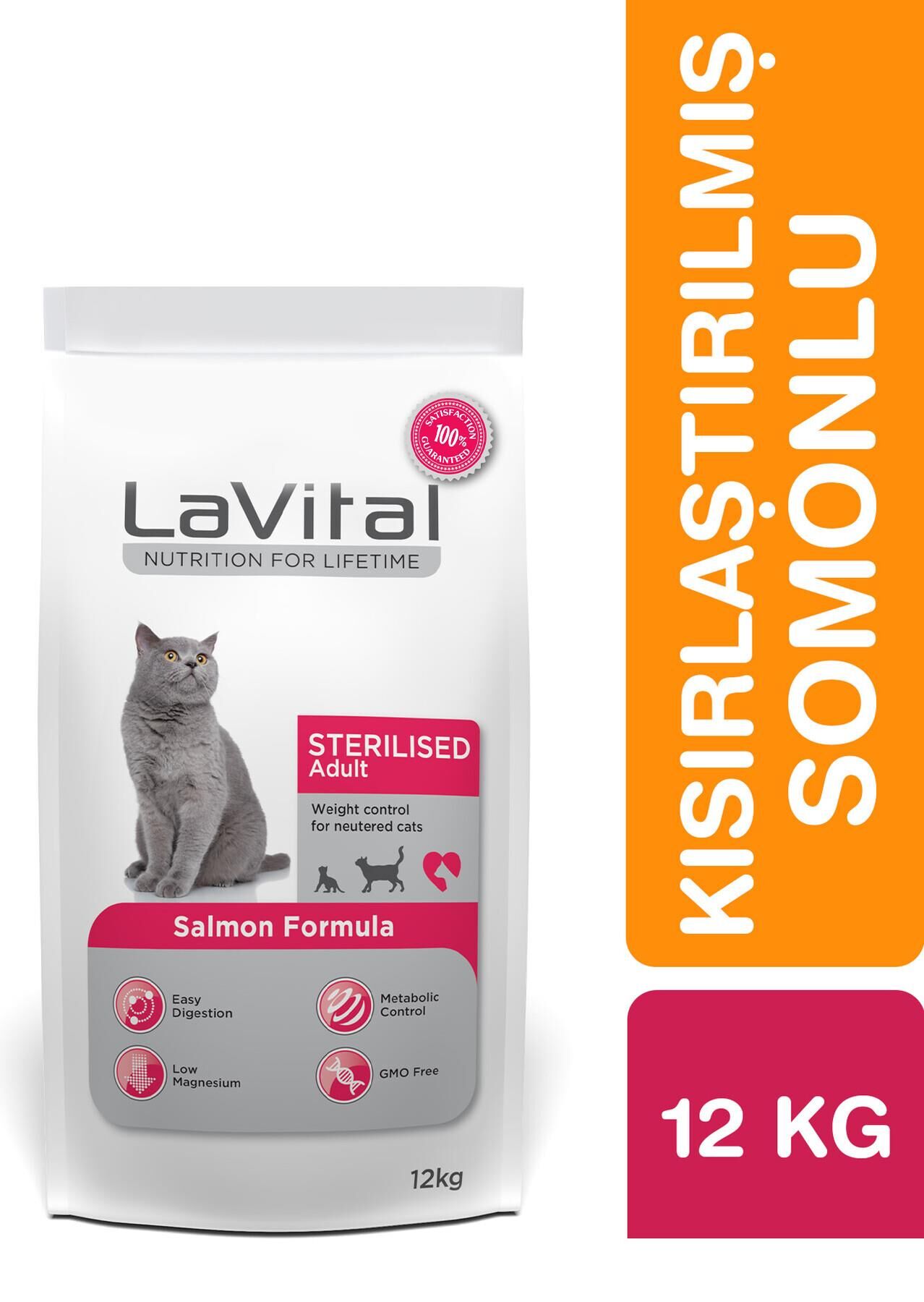 LaVital Sterilised Somonlu Kısırlaştırılmış Kedi Maması 12kg