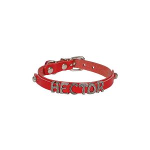 Cattie İsimlikli Deri Kedi Tasması Kırmızı 1X19-23Cm
