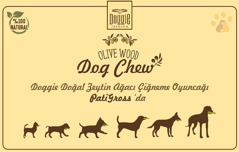 Doggie Doğal Zeytin Ağacı Çiğneme Oyuncağı